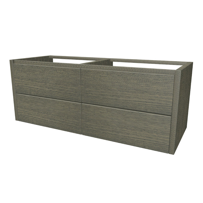One Onderkast met 4 lades 120 incl. stolwanden zonder topblad Buffalo Brown geborsteld