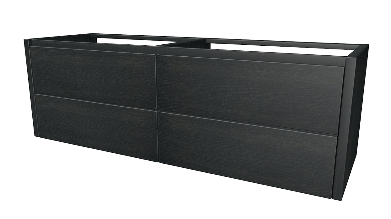 One Onderkast met 4 lades 140 incl. stolwanden zonder topblad Dusk Grey geborsteld