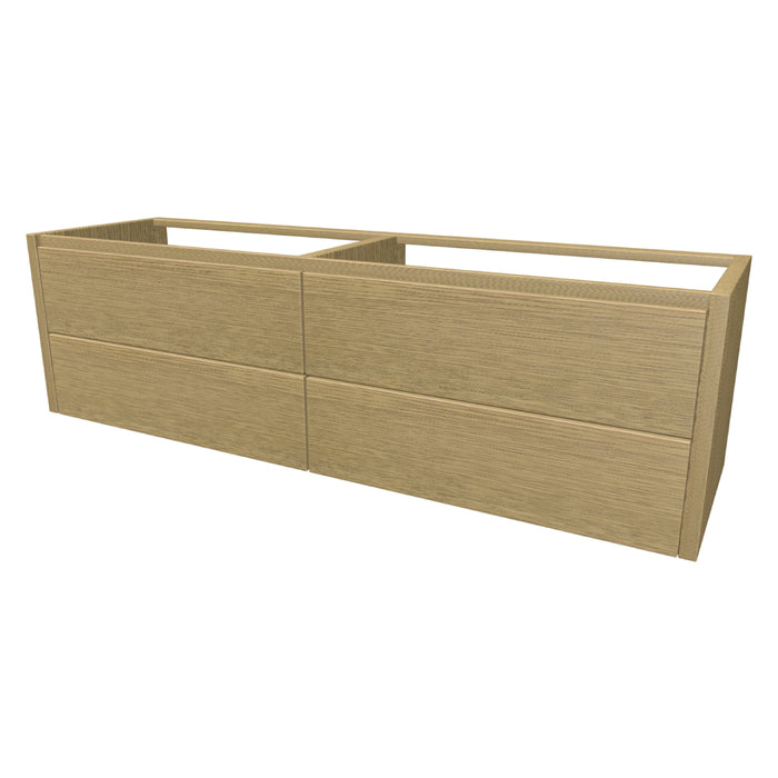 One Onderkast met 4 lades 160 incl. stolwanden zonder topblad Corn Oak glad