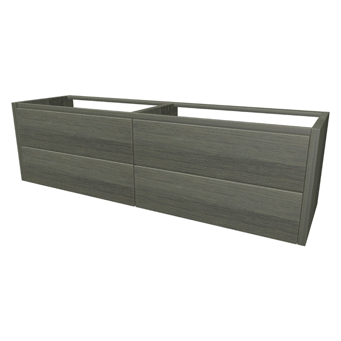 One Onderkast met 4 lades 160 incl. stolwanden zonder topblad Leem Oak glad