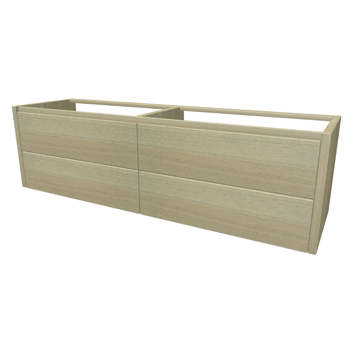One Onderkast met 4 lades 160 incl. stolwanden zonder topblad Eagle light glad