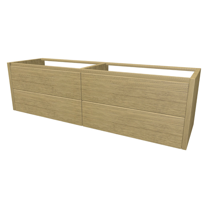 One Onderkast met 4 lades 160 incl. stolwanden zonder topblad Corn Oak geborsteld