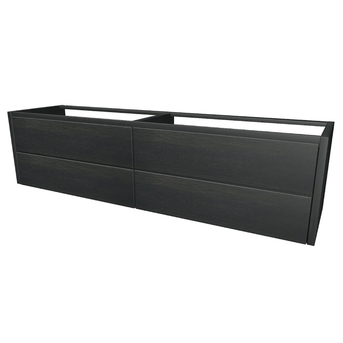 One Onderkast met 4 lades 180 incl. stolwanden zonder topblad Wengé oak glad