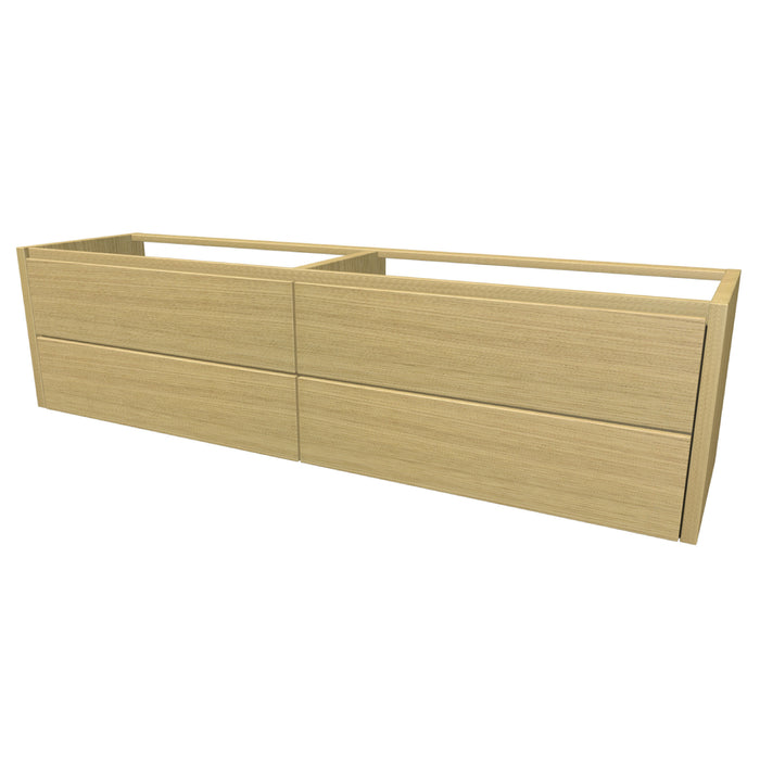 One Onderkast met 4 lades 180 incl. stolwanden zonder topblad Blank Oak geborsteld