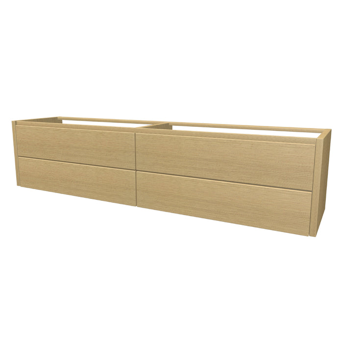 One Onderkast met 4 lades 200 incl. stolwanden zonder topblad Blank Oak glad