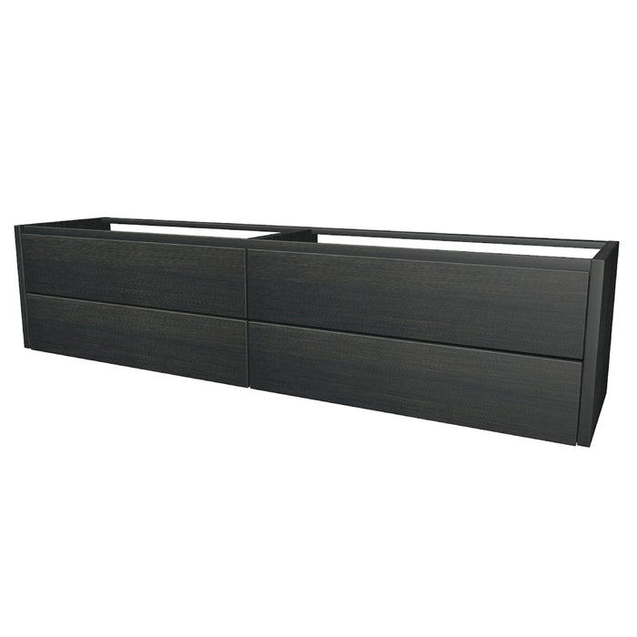 One Onderkast met 4 lades 200 incl. stolwanden zonder topblad Wengé oak geborsteld