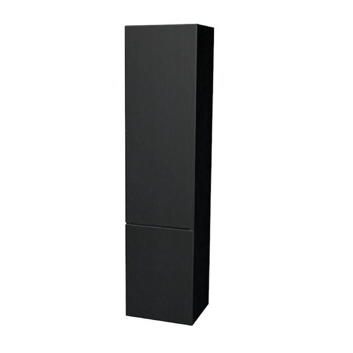 One Hoge kast links, zonder stolwanden en topblad 165x40x35 Deep Black glad