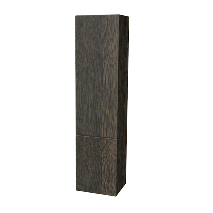 One Hoge kast links, zonder stolwanden en topblad 165x40x35 Vulcan Brown glad