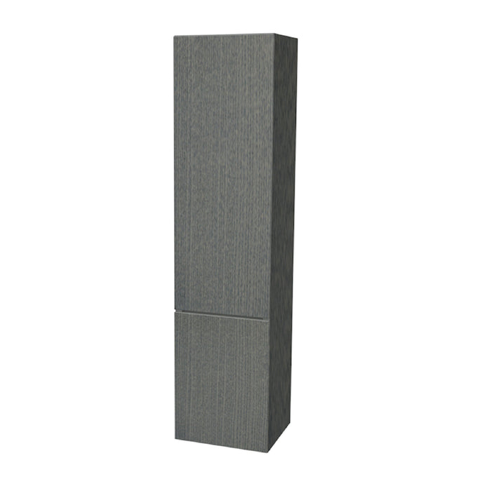 One Hoge kast links, zonder stolwanden en topblad 165x40x35 Stone Grey glad