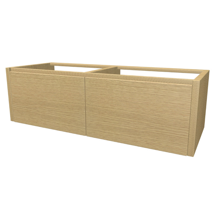 One Onderkast met 2 lades 120 incl. stolwanden zonder topblad Blank Oak glad