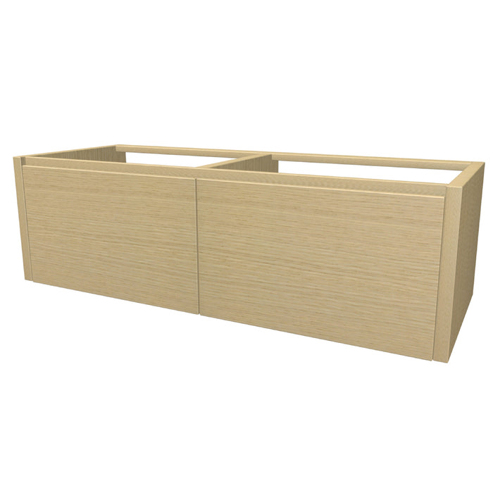 One Onderkast met 2 lades 120 incl. stolwanden zonder topblad Natural Oak glad