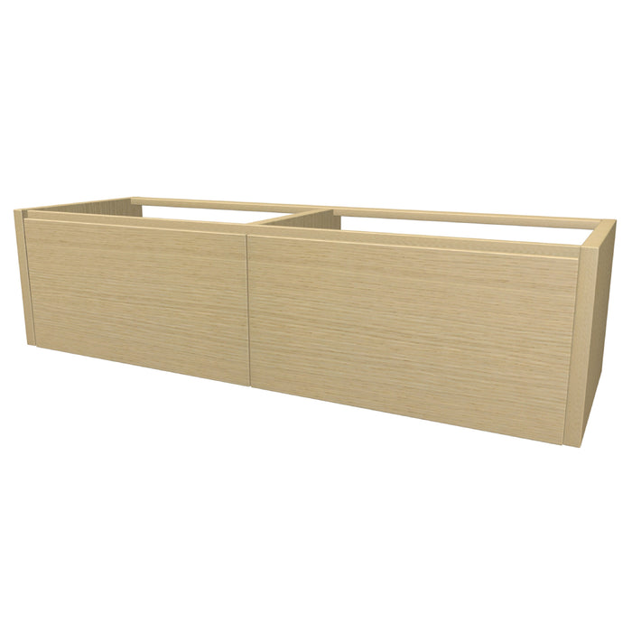 One Onderkast met 2 lades 140 incl. stolwanden zonder topblad Natural Oak glad