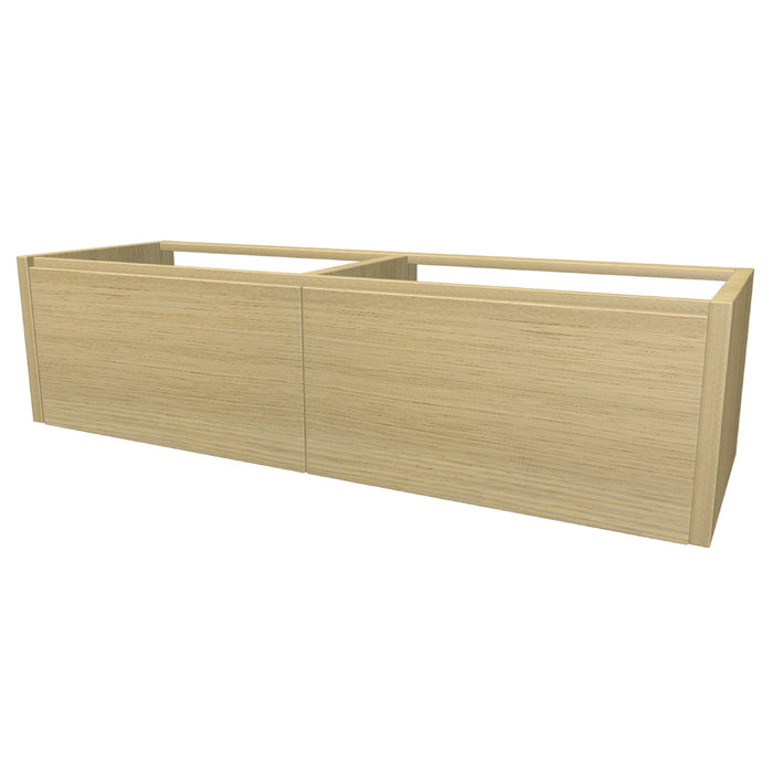 One Onderkast met 2 lades 140 incl. stolwanden zonder topblad Natural Oak geborsteld