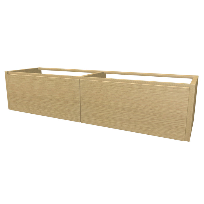 One Onderkast met 2 lades 160 incl. stolwanden zonder topblad Blank Oak glad