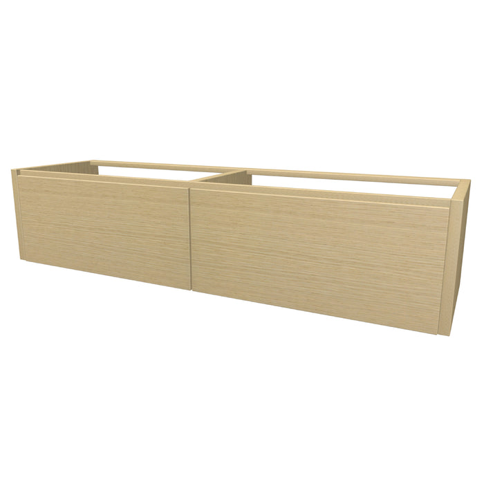 One Onderkast met 2 lades 160 incl. stolwanden zonder topblad Natural Oak glad