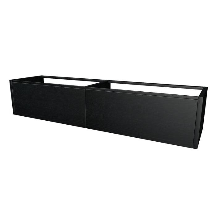 One Onderkast met 2 lades 180 incl. stolwanden zonder topblad Deep Black glad