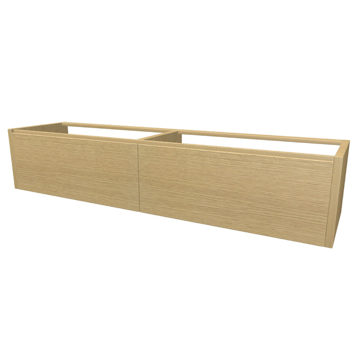 One Onderkast met 2 lades 180 incl. stolwanden zonder topblad Blank Oak glad