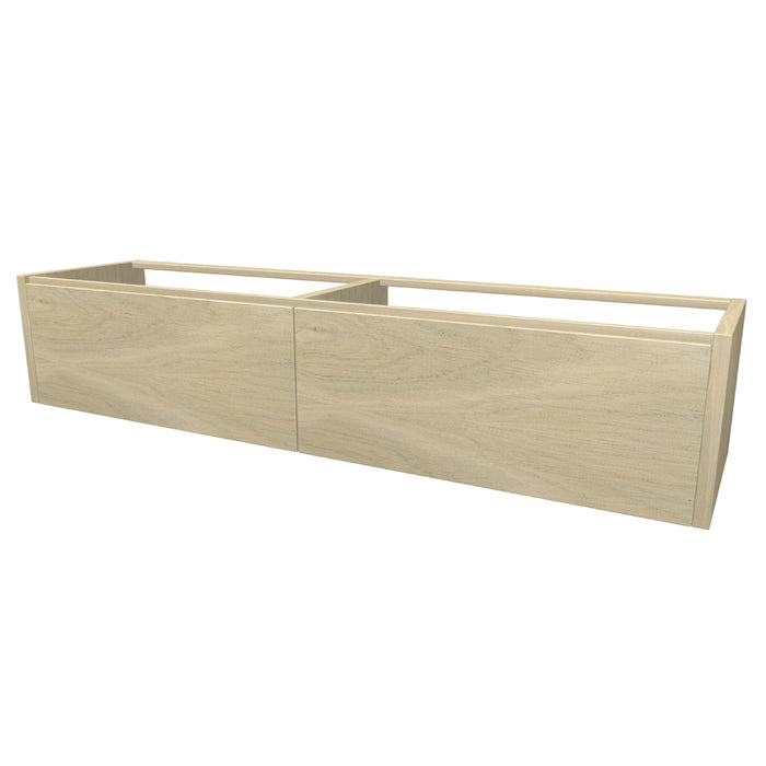 One Onderkast met 2 lades 180 incl. stolwanden zonder topblad White oak glad