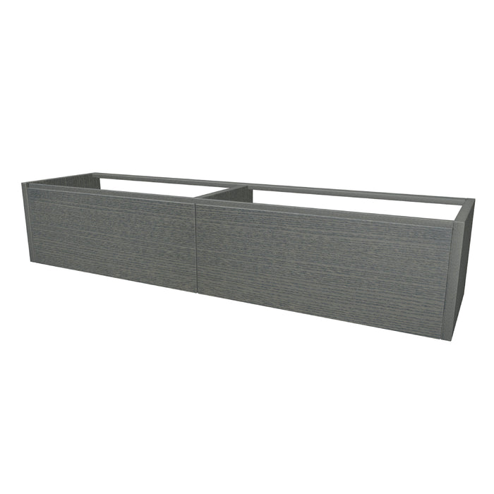 One Onderkast met 2 lades 180 incl. stolwanden zonder topblad Stone Grey glad