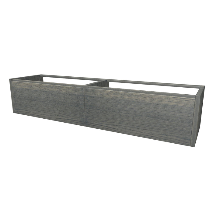 One Onderkast met 2 lades 180 incl. stolwanden zonder topblad Stone Grey geborsteld