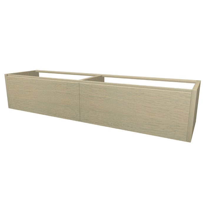 One Onderkast met 2 lades 180 incl. stolwanden zonder topblad Eagle light geborsteld