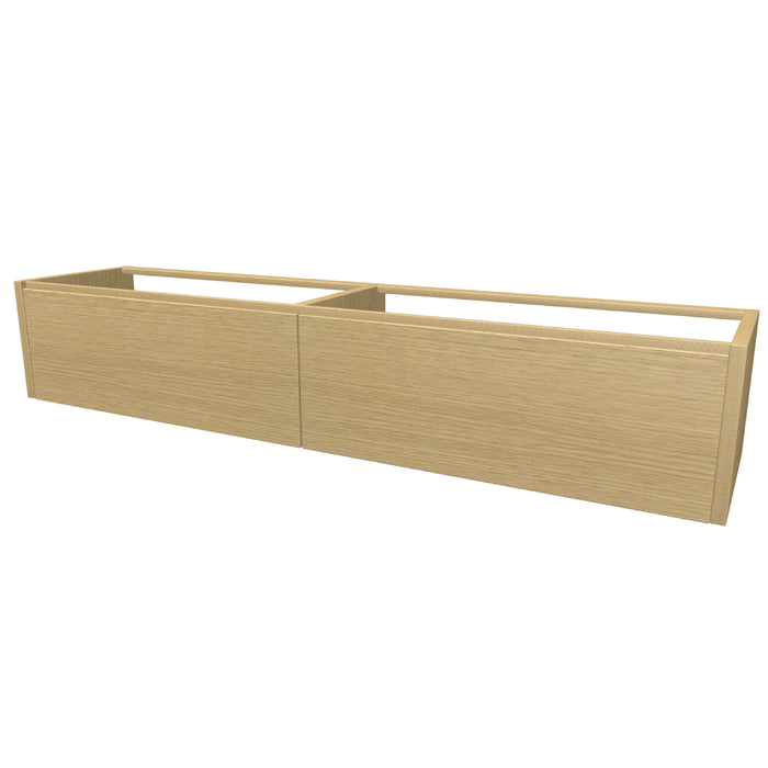 One Onderkast met 2 lades 200 incl. stolwanden zonder topblad Blank Oak glad