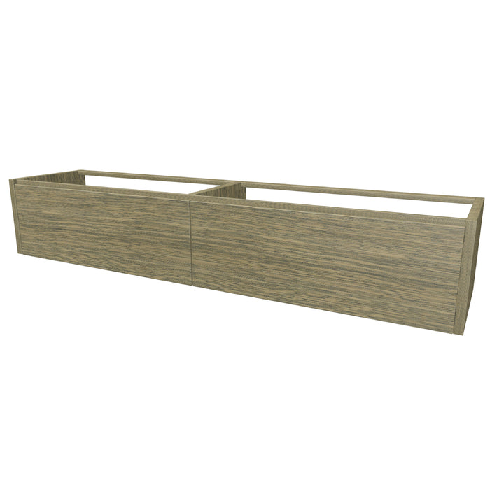 One Onderkast met 2 lades 200 incl. stolwanden zonder topblad Clay Oak glad