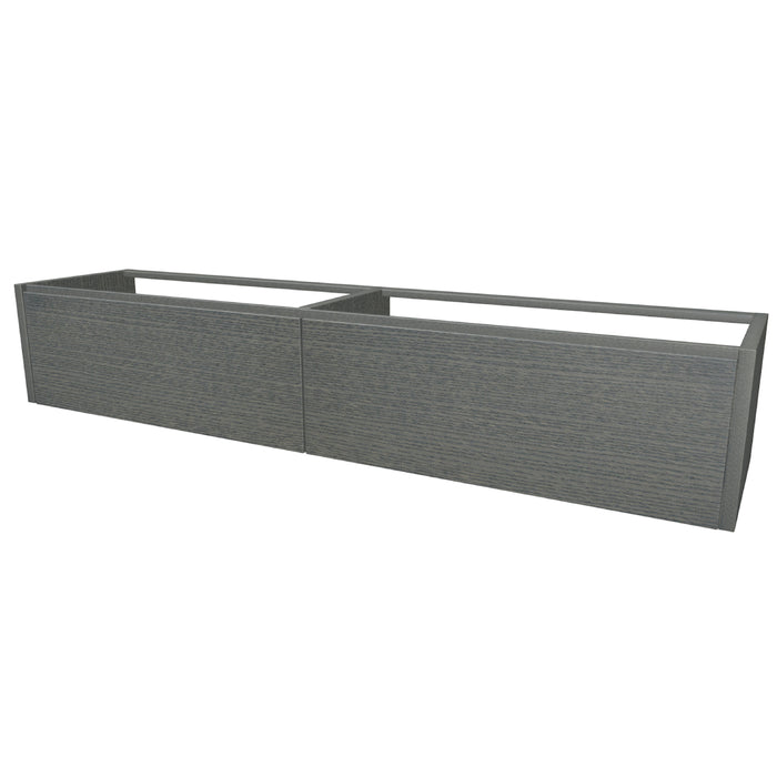 One Onderkast met 2 lades 200 incl. stolwanden zonder topblad Stone Grey glad