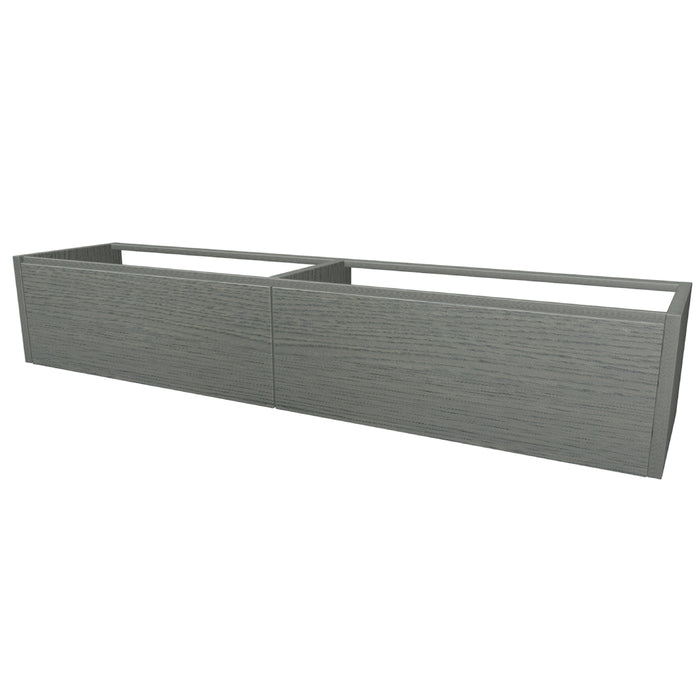 One Onderkast met 2 lades 200 incl. stolwanden zonder topblad Elephant Grey glad