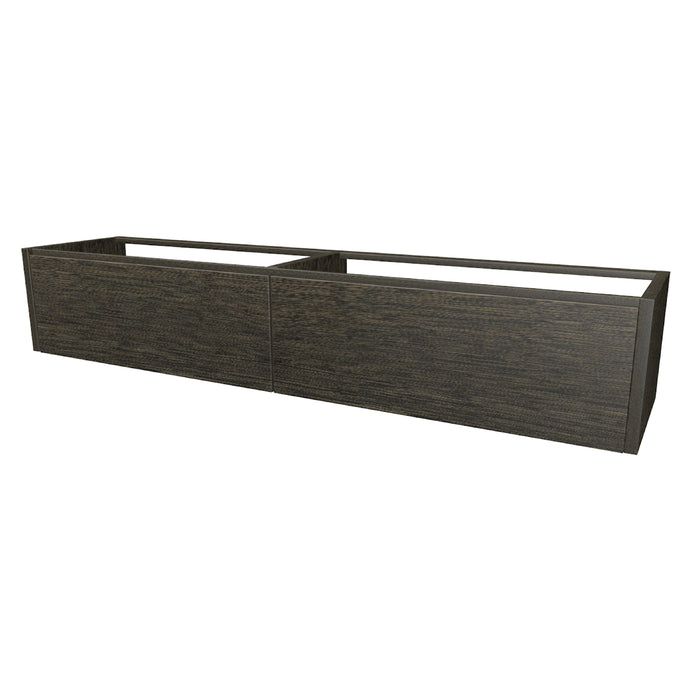 One Onderkast met 2 lades 200 incl. stolwanden zonder topblad Vulcan Brown geborsteld