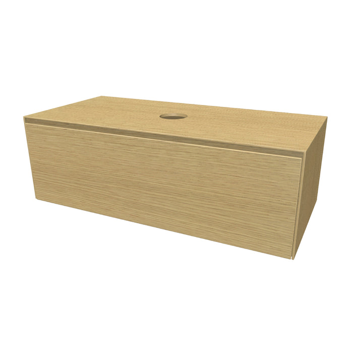 Rect Onderkast met 1 lade 99 incl. topblad en stolwanden van 8mm Blank Oak glad
