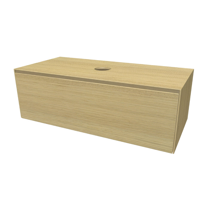 Rect Onderkast met 2 lades 115 incl. topblad en stolwanden van 8mm Natural Oak geborsteld