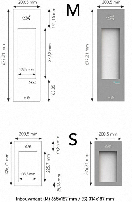 Feel Good Shower IR-S 33,4x20,7x13,5 + IR-M 68,4x20,7x13,5 (1250W) Wit