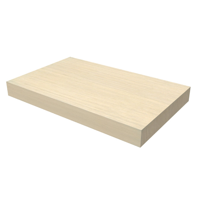 One Wandplank eiken met blinde bevestiging 40 Misty White glad