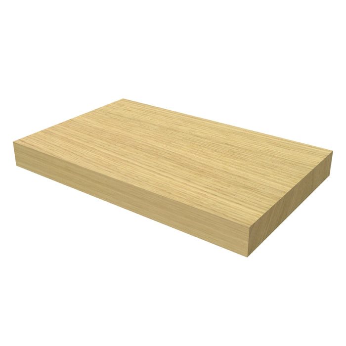 One Wandplank eiken met blinde bevestiging 40 Blank Oak geborsteld