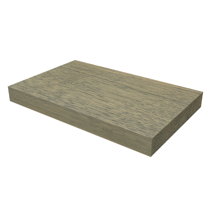 One Wandplank eiken met blinde bevestiging 40 Clay Oak geborsteld
