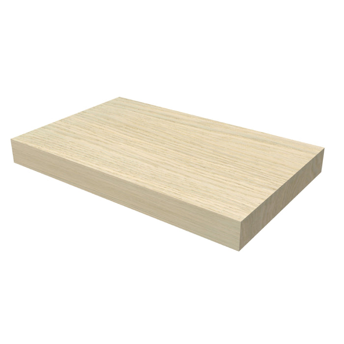 One Wandplank eiken met blinde bevestiging 40 Misty White geborsteld