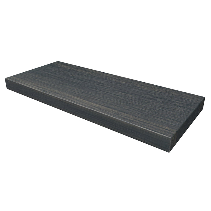 One Wandplank eiken met blinde bevestiging 60 Houtskool geborsteld