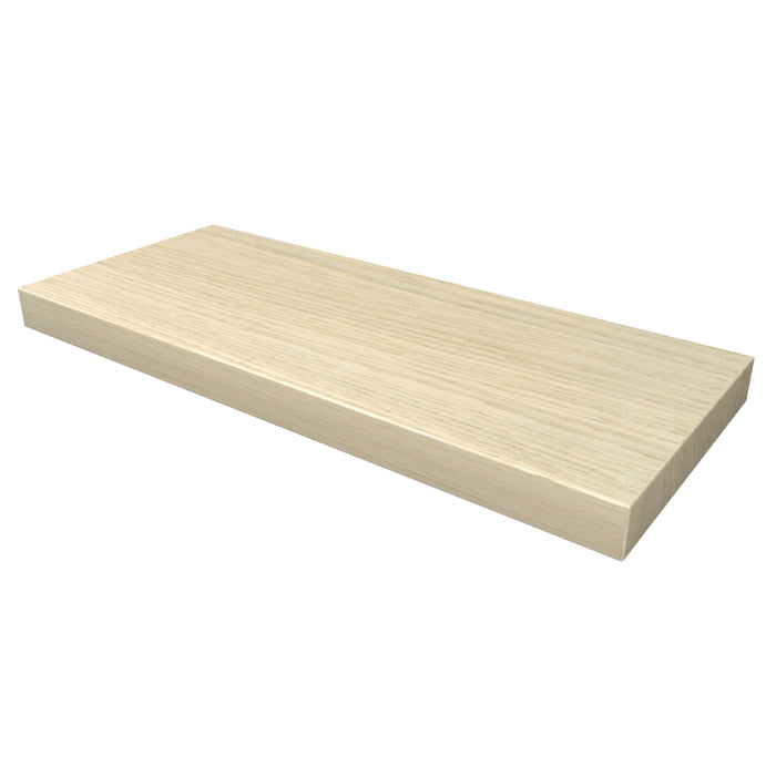 One Wandplank eiken met blinde bevestiging 60 Misty White geborsteld