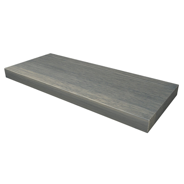 One Wandplank eiken met blinde bevestiging 60 Stone Grey geborsteld