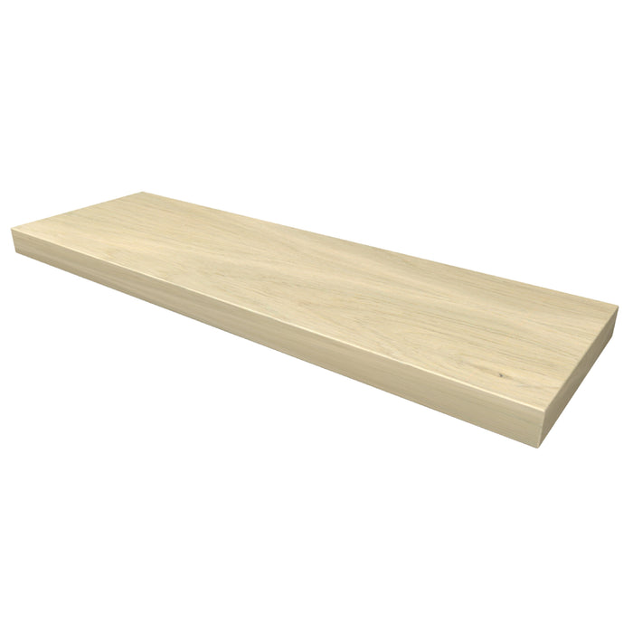 One Wandplank eiken met blinde bevestiging 80 White oak glad