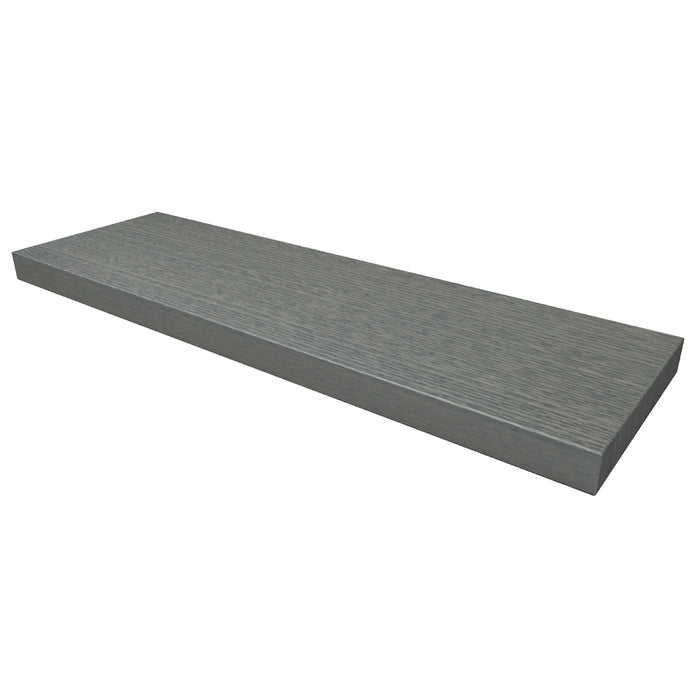 One Wandplank eiken met blinde bevestiging 80 Stone Grey glad