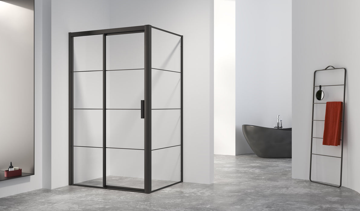 Ind.Line Liverpool Soft close schuifdeur voor hoekopstelling vast deel links 140x200 (138-139,5 cm)