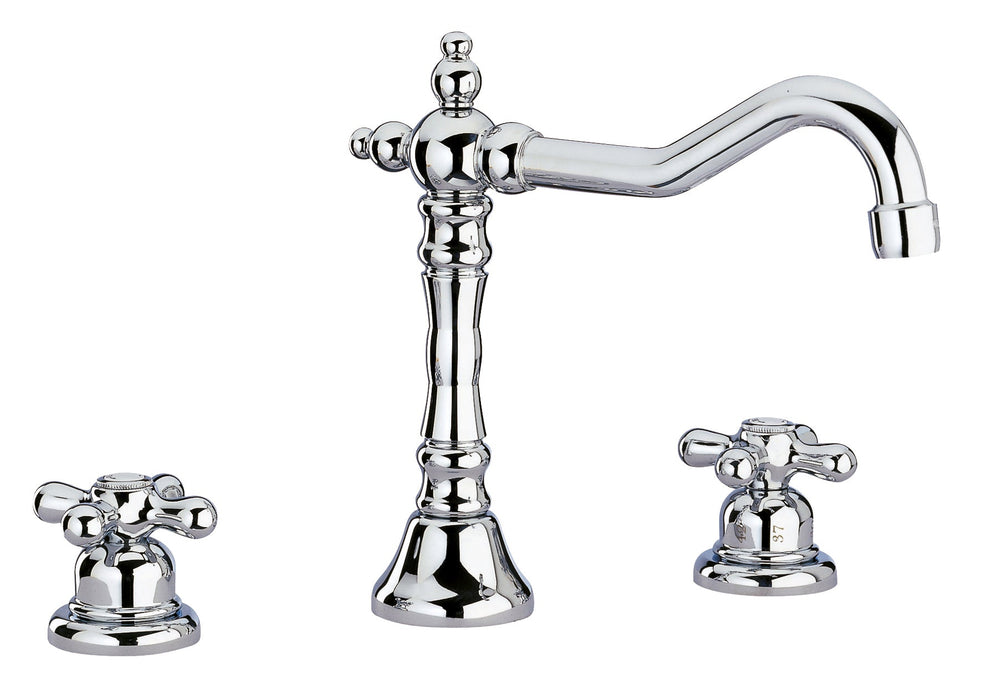 Melrose - 3 gats wastafelkraan met waste chroom