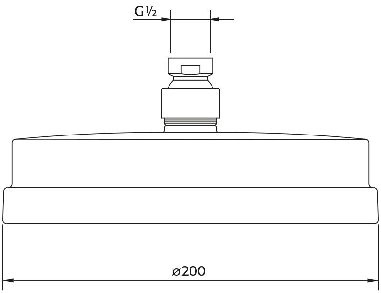Pure - Regendouche klassiek Ø20 cm chroom