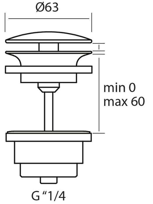 RVS - Altijd open plug RVS