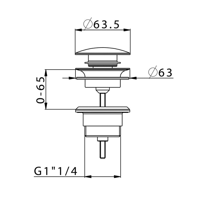 Pure - klik waste rond inox